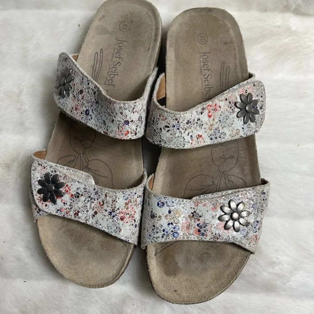Josef Seibel Tonga leather beige with pastel colors EUR SZ 40